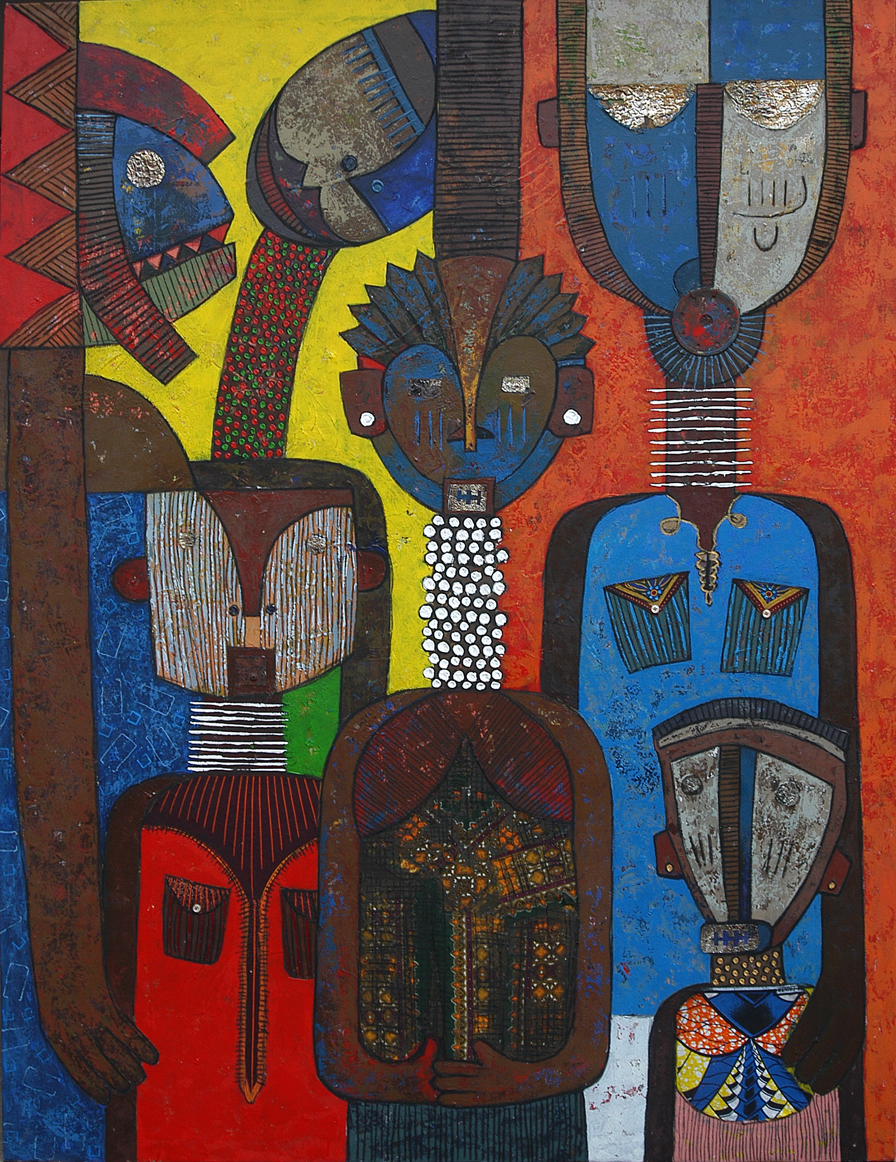 Chilyapo Lwando - Family II African contemporary Artist MoMAA