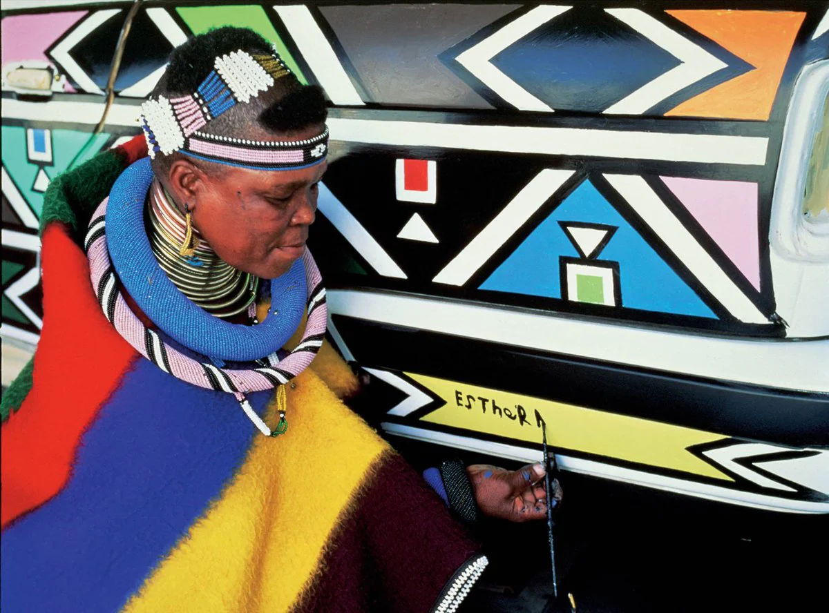 Art Therapy: How African Artists Are Healing Through Creativity | patterns of Ndebele murals.