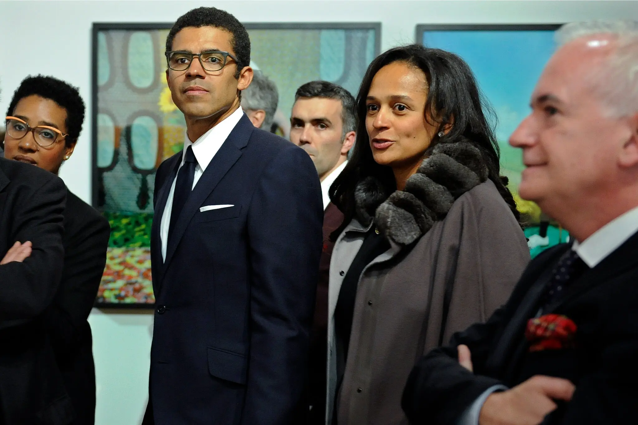 Top Art Philanthropists in Africa | Mr. Dokolo and his wife, Isabel dos Santos, at an art exhibition in Portugal in 2015. © Duarte/Associated Press
