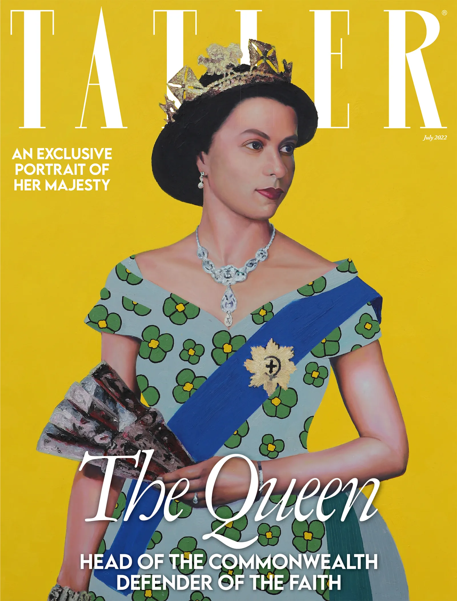 Redefining Portraiture: African Artists Pushing Boundaries | Oluwole Omefemi's portrait of The Queen © TATLER
