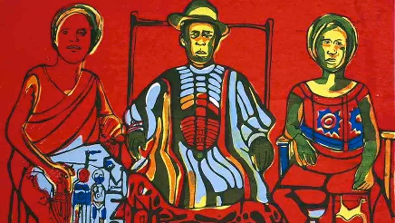 The Rich Tradition of Contemporary African Printmaking | © Bruce Onobrakpeya - A man, 2 wives